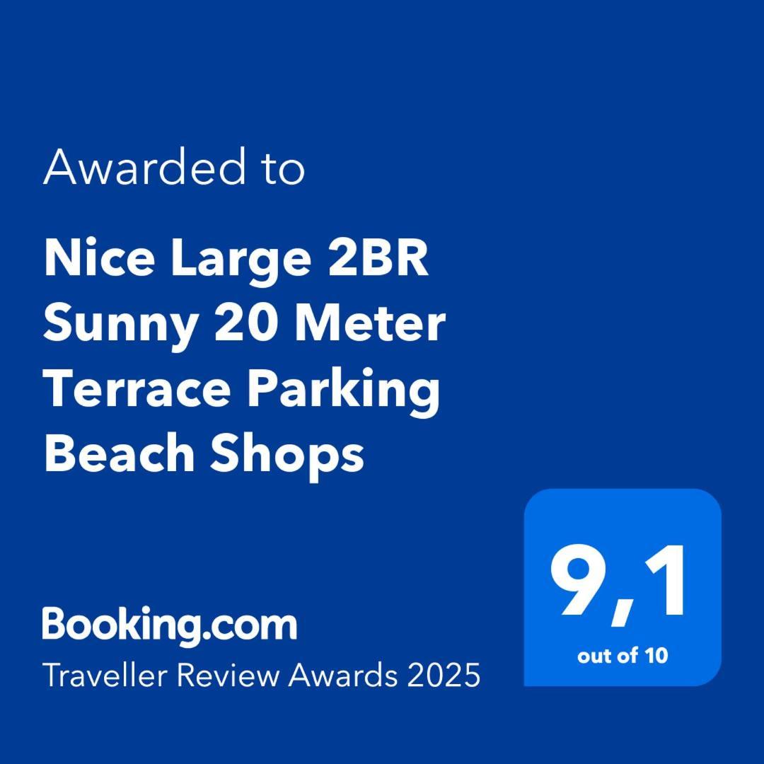 Nice Large 2Br Sunny 20 Meter Terrace Parking Beach Shops Екстериор снимка